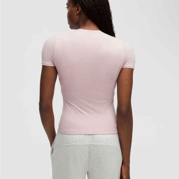 Lululemon Wundermost Ultra Soft Nulu Crewneck Shirt Size L in Pink Haze - Picture 6 of 7